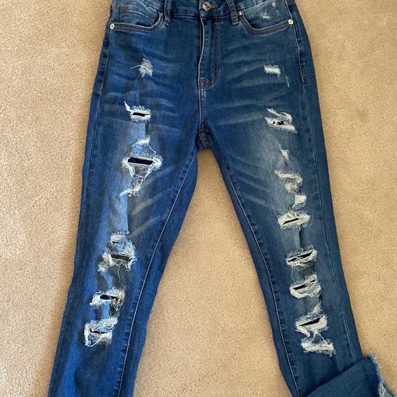 Aeropostale hi rise ripped ankle - Picture 3 of 8